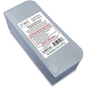 Primal Elements Activated Bamboo Charcoal Soap Base - Moisturizing Melt and Pour Glycerin Soap Base for Crafting and Soap Making, Vegan, Cruelty Free, Easy to Cut - 5 Pound in Kuwait