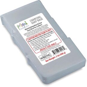 Primal Elements Activated Bamboo Charcoal Soap Base - Moisturizing Melt and Pour Glycerin Soap Base for Crafting and Soap Making, Vegan, Cruelty Free, Easy to Cut - 5 Pound