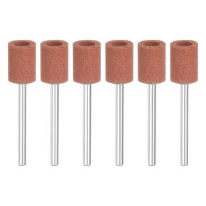 50pcs Mounted Grinding Wheel Concave Heads, 10mm Metal Grinder Bits with Shank for Rotary Tools, Metal Working and Engraving, Brown