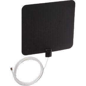 Winegard FL5500A FlatWave Amped Digital HD Indoor Amplified TV Antenna (4K Ready / ATSC 3.0 Ready / High-VHF / UHF), 60 Mile Long Range, Black/White, 6 Feet
