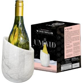 UMAID Marble Wine Chiller, Premium Wine Bottle Chiller & Champagne Cooler for Parties and Dinner, Keeps Wine & Beverages Cold, Holds Any 750ml Bottle, Ideal Gifts for the Bar & Wine Lovers