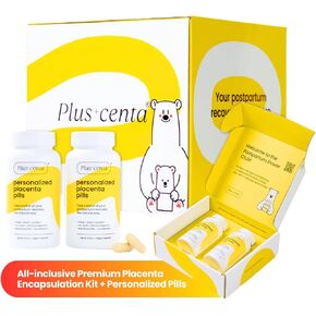 Placenta Encapsulation Kit for Postpartum Recovery; Placenta Encapsulation Set with Your Own Placenta Pills, 2 Bottles; HSA/FSA Eligible (Read Details Below)