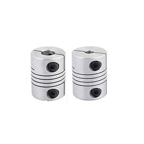 5mm to 8mm Shaft Coupling 25mm Length 20mm Diameter Stepper Motor Coupler Aluminum Alloy Joint Connector for 3D Printer CNC Machine DIY Encoder(Pack of 2）