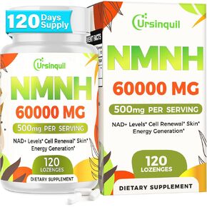 Sublingual NMNH 500mg (Dihydronicotinamide Mononucleotide) (120 Servings, NMNH 500mg per Serving) NAD Supplement to Boost NAD Levels as We Age, for Anti-Aging, Energy, Immunity, Focus - 120 Count