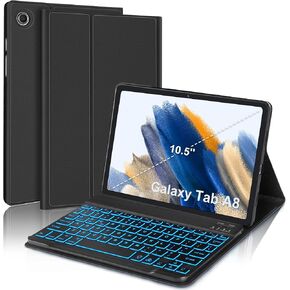 Keyboard Case for Samsung Galaxy Tab S6 Lite 10.4" Inch | 2024/2022/2020 Model (SM-P610/P613/P615/P619) | Soft TPU Protective Cover with S Pen Holder Detachable Keyboard with 7 Color Backlit