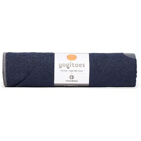 Manduka Yogitoes Yoga Mat Towel - Lightweight, Quick Drying Microfiber, Non Slip Skidless Technology, Use in Hot Yoga, Vinyasa and Power, 71" x 24", Midnight