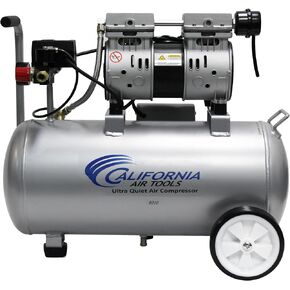 California Air Tools 8010AD Ultra Quiet & Oil-Free 1.0 Hp, 8.0 Gal. Steel Tank Air Compressor w/Auto Drain