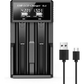 18650 Battery Charger, Suitable for li-ion Battery 18650 20700 10440 14500 18500 16340 17500 Battery Charger, USB Single Slot Battery Rechargeable Charger (Battery not Included)