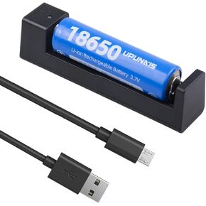 18650 Battery Charger, Suitable for Lithium Battery 18650 20700 10440 14500 18500 16340 17500 Battery Charger, USB Single Slot li-ion Rechargeable Battery Charger (Battery not Included) in Saudi Arabia