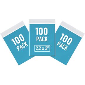 300 PCS Small Plastic Bags, 2.2 x 3 Inch Small Zip lock Bags, Transparent Jewelry Bags Reclosable, Clear Mini Baggies, Resealable Poly Bags for Pill, Beads, Screws, Packaging