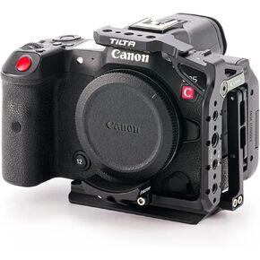 Tilta Full Camera Cage Compatible with Canon R5C – Black | Mount Accessories w/Rosette, Cold Shoe, M3 and 1/4"-20 Threads with Locating Pins | Made for Filmmaking or Video | TA-T32-FCC-B