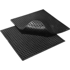 18"x18"x1/8" Rubber Waffle Anti-vibration Pad, Isolator Pad, Air Conditioner AC Anti-Vibration Rubber Waffle Pad for HVAC, Air Compressor, Washer and Dryer, Air Conditioner Unit
