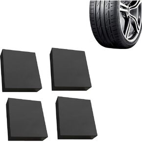 4x4 inch,1.2 inch Thickness Noise Reduction Anti Vibration Pads for Air Compressor Or Equipment Solid Rubber,Anti Noise ，4 Pack, Black