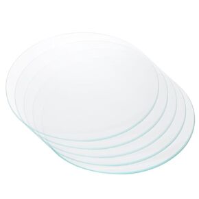 PATIKIL 120mm/4.7"Diameter Watch Glass, 5Pack High Transparent Smooth Edges Chamfered Arc Cover Lids for Beakers&Flasks, Evaporation Dish, Laboratory Supplies