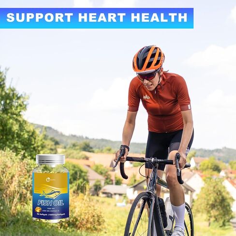 Fish-Oil Omega3-EPA DHA-Supplement Burpless-Softgels - 120Capsules 1440 mg per Serving Mini Size Healthy Heart Support Fatty Acids Supplement Helps Maintain Healthy Triglyceride Levels in Saudi Arabia