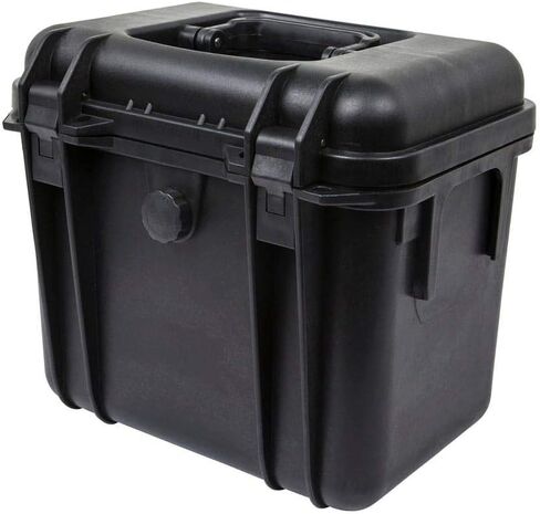 حافظة صلبة مقاومة للاحوال الجوية ومضادة للصدمات 112180 بتصنيف IP67 لمقاومة المياه والغبار، حماية من الماء لعمق 1 متر مع فوم قابل للتخصيص من مونو برايس - 7.48 × 6.69 × 2.36، لتر واحد، لون اسود in Kuwait