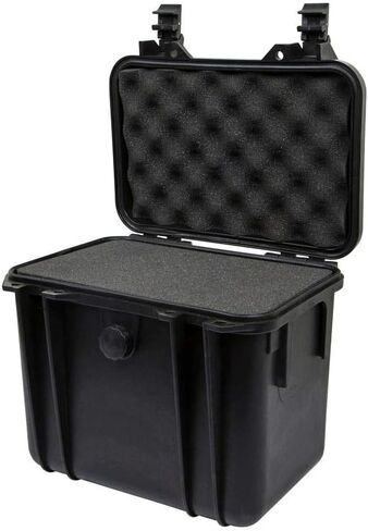 حافظة صلبة مقاومة للاحوال الجوية ومضادة للصدمات 112180 بتصنيف IP67 لمقاومة المياه والغبار، حماية من الماء لعمق 1 متر مع فوم قابل للتخصيص من مونو برايس - 7.48 × 6.69 × 2.36، لتر واحد، لون اسود in Kuwait