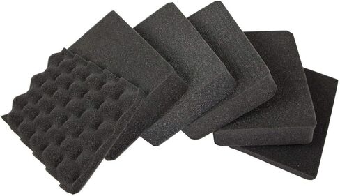 حافظة صلبة مقاومة للاحوال الجوية ومضادة للصدمات 112180 بتصنيف IP67 لمقاومة المياه والغبار، حماية من الماء لعمق 1 متر مع فوم قابل للتخصيص من مونو برايس - 7.48 × 6.69 × 2.36، لتر واحد، لون اسود in Kuwait