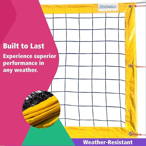 Professional Beach Volleyball Replacement Net, Heavy Duty Outdoor Volleyball Net for Beach Volleyball or Backyard Courts 27.8ft x 3ft in Saudi Arabia