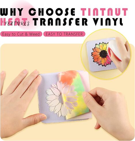 Tintnut Plaid HTV Heat Transfer Vinyl - 10 Sheets 12 X10 Inches Pastel HTV Pastel Heat Transfer Vinyl Easter HTV Iron on Vinyl Spring Floral HTV for T-Shirts Compatible with Cricut or Silhoutte Cameo in Kuwait