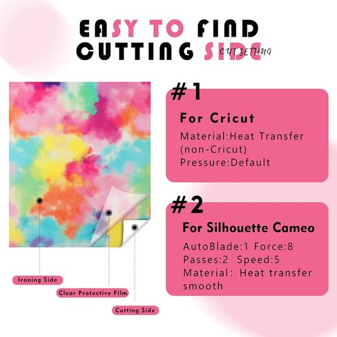 Tintnut Plaid HTV Heat Transfer Vinyl - 10 Sheets 12 X10 Inches Pastel HTV Pastel Heat Transfer Vinyl Easter HTV Iron on Vinyl Spring Floral HTV for T-Shirts Compatible with Cricut or Silhoutte Cameo in Kuwait