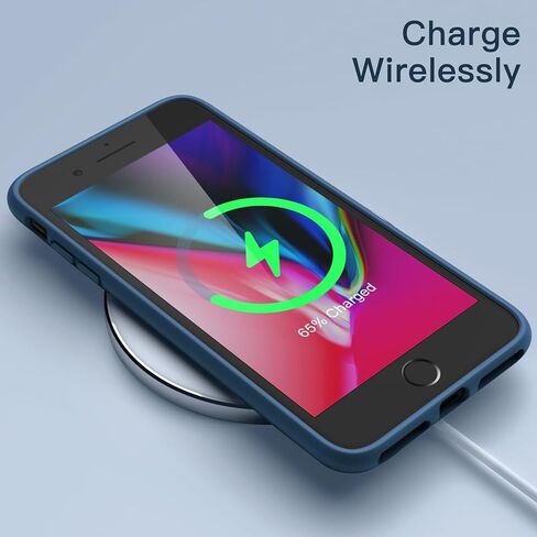 حافظة JETech من السيليكون لهاتف iPhone SE 3/2 (إصدار 2022/2020)، وiPhone 8 وiPhone 7، مقاس 4.7 بوصة، حافظة حماية لكامل الجسم ذات ملمس حريري ناعم، غطاء مقاوم للصدمات مع بطانة من الألياف الدقيقة (أسود) in Kuwait