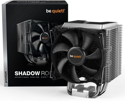 كن هادئاً! مبرد وحدة المعالجة المركزية Shadow Rock TF 2 160W TDP | متوافق مع إنتل 775 / 115x / 1200/1366 / 2011(-3) مربع ILM / 2066 | متوافق مع AMD AM2 / AM3 / AM4 / FM1 / FM2 | أسود | BK003 in Kuwait