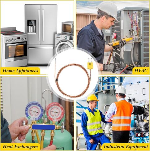 1 Piece K Type Thermocouple Probe K Type Sensor Mini Connector Temperature Probe Thermocouple Sensor, 3 Meters Long for Meter in Temperature Range from -50°C to 482 °C (-58°F to 899°F) in Saudi Arabia