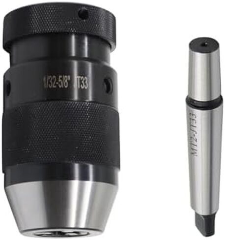 Yunnergo 1/32"- 5/8" ظرف ضغط مثقاب فائق التحمل مع MT2-JT33 مثقاب ظرف، حامل JT33 بدون مفتاح ذاتي الشد (ظرف مثقاب) in Saudi Arabia