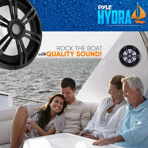 12" Slim Marine Subwoofer - 500W 4 Ohm Waterproof Car Component Speaker System, Low Profile PP Cone w/Rubber Edge, 50 Oz Magnet 2.5" Voice Coil, RGB Lights, for Boat Truck Mobile Vehicle in Saudi Arabia