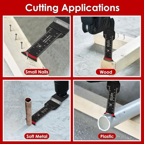 شفرات منشار متأرجحة من SAWVIVA، 20 قطعة شفرات متعددة الأدوات ممتدة الطول قطع دقيق لقطع الخشب والأظافر والمعادن والبلاستيك مع إطلاق سريع عالمي، مجموعات شفرات أدوات تتأرجح الطاقة in Kuwait