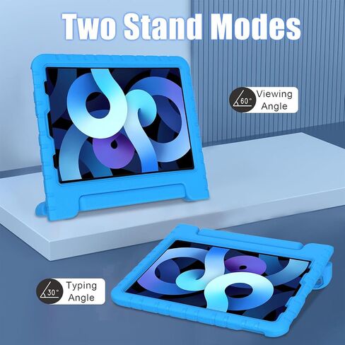 حافظة BMOUO 2022 iPad Air الجيل الخامس (10.9 بوصة) للأطفال، حافظة iPad Air الجيل الرابع للأطفال 2020، حافظة iPad Air 5/4، حافظة بمقبض قابل للتحويل مقاومة للصدمات لجهاز iPad Air 5th/4th Gen 10.9 بوصة، أزرق in Kuwait