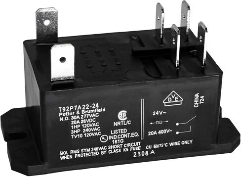 مرحل الطاقة T92P7A22-24، DPST-NO (2 نموذج A) - 24VAC، 30A مرحل للأغراض العامة in Saudi Arabia