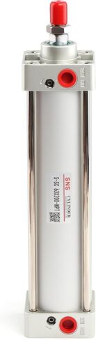 أسطوانة هواء قياسية SNS S-SC 63 x 200 NPT 3/8، التجويف: 2 1/2 بوصة، السكتة الدماغية: 8 بوصة، التمثيل المزدوج in Kuwait