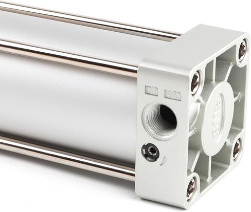 أسطوانة هواء قياسية SNS S-SC 63 x 200 NPT 3/8، التجويف: 2 1/2 بوصة، السكتة الدماغية: 8 بوصة، التمثيل المزدوج in Kuwait