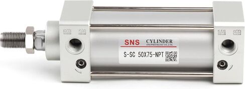 أسطوانة هواء قياسية SNS S-SC 63 x 200 NPT 3/8، التجويف: 2 1/2 بوصة، السكتة الدماغية: 8 بوصة، التمثيل المزدوج in Kuwait