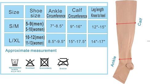 Open toe toeless Compression Socks 3 Pairs 15-20 mmHg Support Pregnancy，Running，Sports,Flight Travel in Saudi Arabia