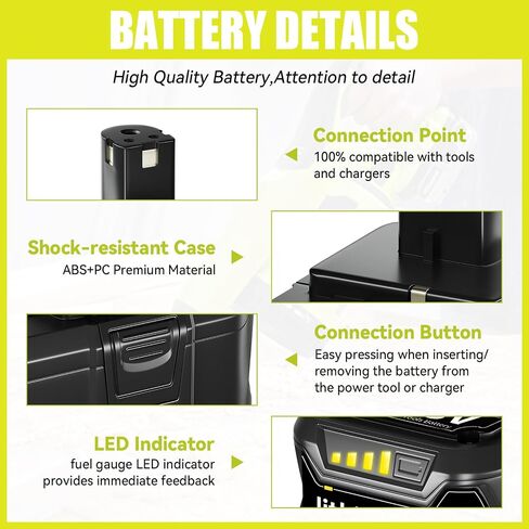 VANON Replacement for Ryobi 18V Battery 7.0Ah Lithium ion 18 Volt Batteries Replacement for Ryobi One 18V Cordless Tools P108 P107 P105 P104 P103 2Pack in Saudi Arabia