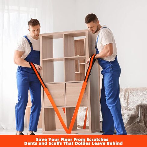 أحزمة رفع وتحريك لشخصين، رفع وحمل الأثاث والأجهزة والمراتب مناسبة لحزام المعصم المتحرك الاحترافي للجسم باللون البرتقالي in Kuwait