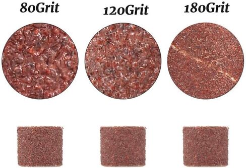 مجموعة طبلة سنفرة مكونة من 102 قطعة، و100 قطعة من 180 حبيبة طبلة وأكمام شريط سنفرة للأظافر وقطعتين من مماسك الطبلة 6.35 مم للأداة الدوارة in Kuwait