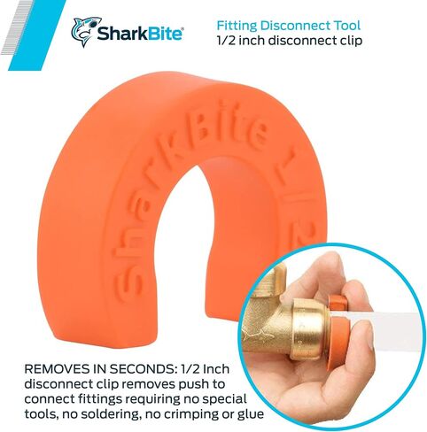 SharkBite 1/2 Inch Disconnect Clip for Push to Connect Brass Plumbing Fittings, U710A in Saudi Arabia