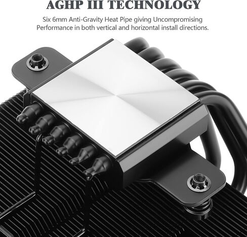 Thermalright SI-100 White ARGB CPU Air Cooler, 6×6mm Heat Pipes,120mm PWM Quiet Fan CPU Cooler with S-FDB V2.0 Bearing, AGHP 3.0 Technology, for AMD AM4 AM5/Intel 1150/1151/1200/1700/2066, PC Cooler in Kuwait