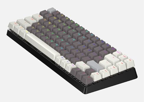 Azio Cascade Mechanical Keyboard, 98% Layout, Backlit RGB, Hotswap Switches and Keycaps, USB Wired/Bluetooth Wireless Connection (Gateron Brown Switches) (Galaxy Dark) in Kuwait