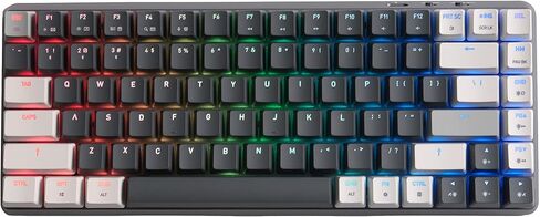 Azio Cascade Mechanical Keyboard, 98% Layout, Backlit RGB, Hotswap Switches and Keycaps, USB Wired/Bluetooth Wireless Connection (Gateron Brown Switches) (Galaxy Dark) in Kuwait