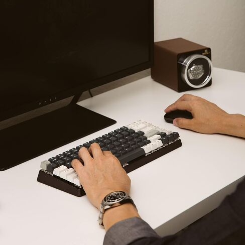 Azio Cascade Mechanical Keyboard, 98% Layout, Backlit RGB, Hotswap Switches and Keycaps, USB Wired/Bluetooth Wireless Connection (Gateron Brown Switches) (Galaxy Dark) in Kuwait