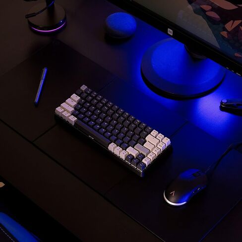 Azio Cascade Mechanical Keyboard, 98% Layout, Backlit RGB, Hotswap Switches and Keycaps, USB Wired/Bluetooth Wireless Connection (Gateron Brown Switches) (Galaxy Dark) in Kuwait