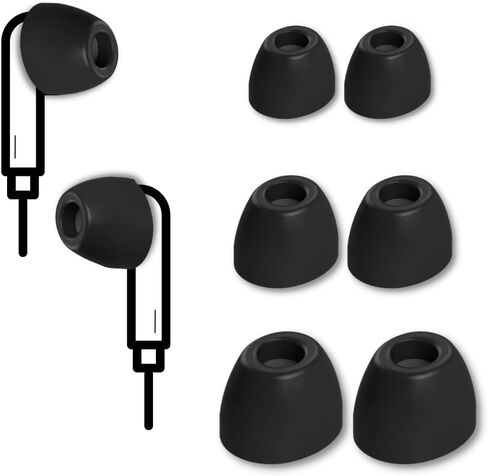 كومبلاي رؤوس سماعات اذن بديلة من الميموري فوم t-500 لسماعات kz zs10 وzsn وas10 وzsx وستارفيلد وfh7 وفيو ومون دروب والمزيد من سماعات الاذن (صغيرة، 3 ازواج)، لاسلكية in Kuwait