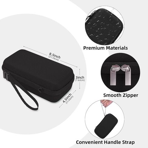 Travel Case for Portable Nebulizer Machine for Adults and Kids, Asthma Inhaler Carrying bag, Inhaler Spacer Storage Case Organizer, Handheld Mesh Atomizer Machine Holder, Black (Case Only) in Saudi Arabia