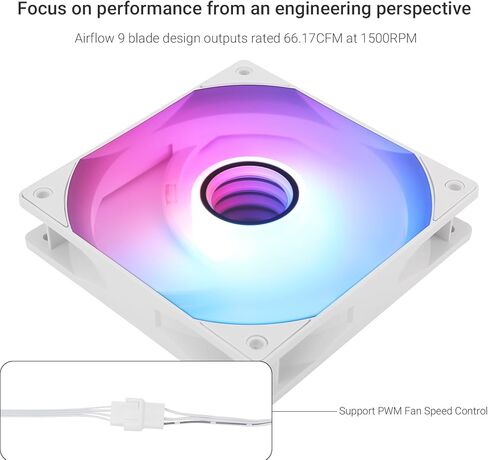 Thermalright TL-C12W-S V3 CPU Fan 120mm Case Cooler Fan ARGB, 4pin PWM Connector Silent Computer Fan with S-FDB Bearing,Desktop Cooling Fan has ARGB Mirror Light Effect (TL-C12W-S V3) in Saudi Arabia