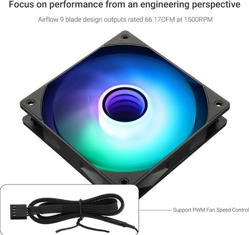 Thermalright TL-C12W-S V3 CPU Fan 120mm Case Cooler Fan ARGB, 4pin PWM Connector Silent Computer Fan with S-FDB Bearing,Desktop Cooling Fan has ARGB Mirror Light Effect (TL-C12W-S V3) in Saudi Arabia